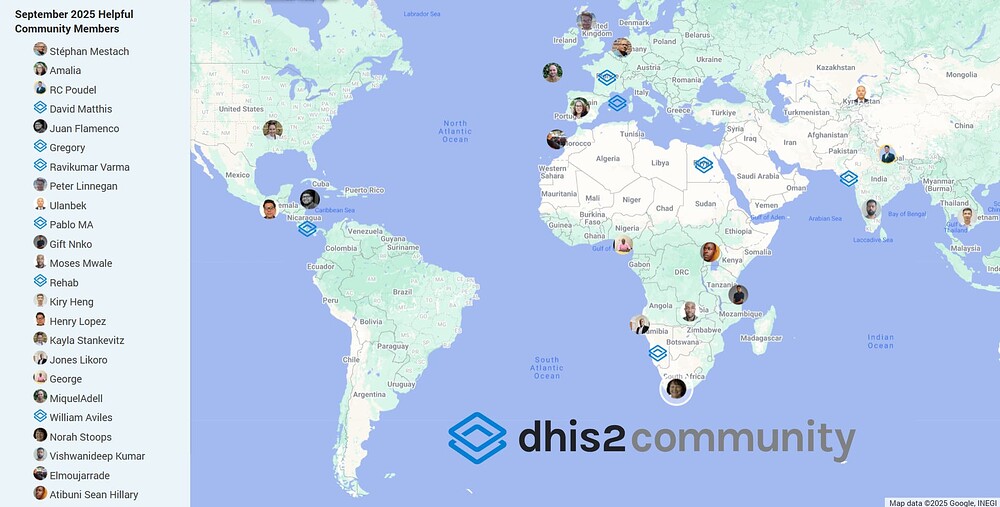 September 2025 Monthly Map for Helpful and Active CoP Members