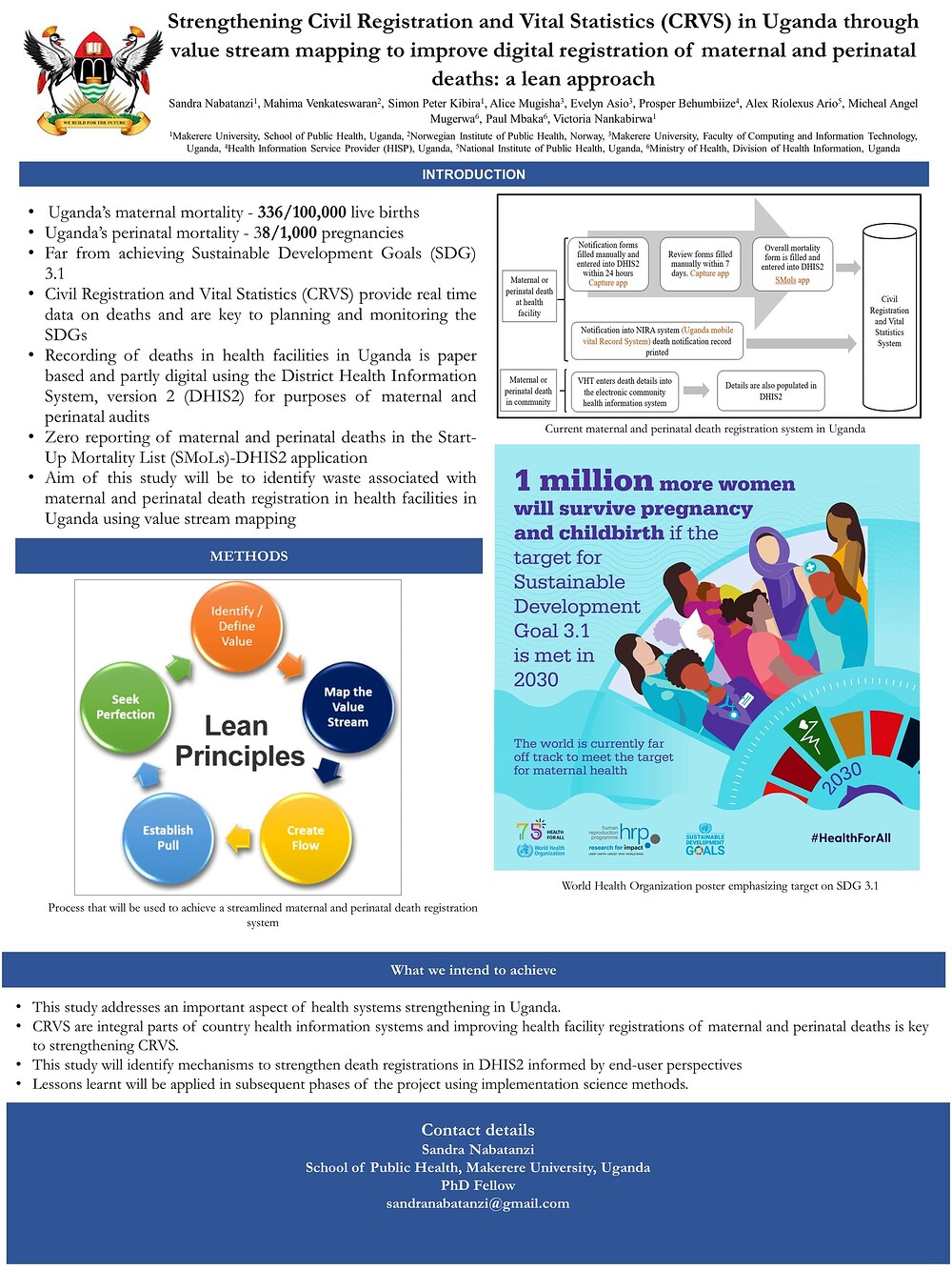 Strengthening Civil Registration and Vital Statistics (CRVS) in Uganda through value stream mapping to improve digital registration of maternal and perinatal deaths_a lean approach