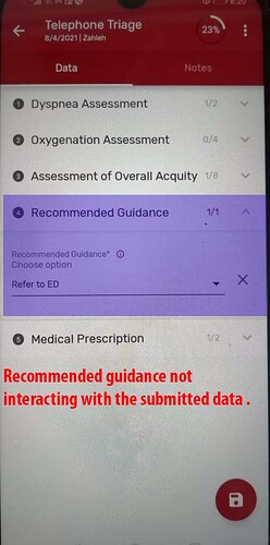 mobapp Recommended Guidance