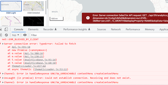 Maps Error - Failed To Fetch Api Data - Dhis2 2.39.1.1 - Implementation -  Implémentation - Dhis2 Community