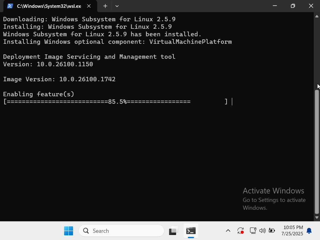 Step 1 - Install WSL2